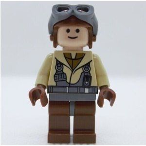 LEGO Star Wars Naboo Fighter Pilot Minifigure Tan Jacket Episode 1 C0209